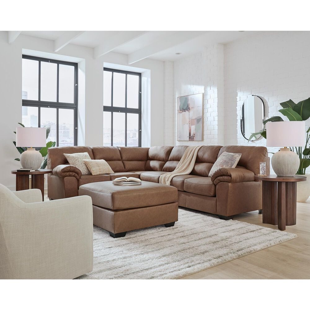 Ashley WillowBend Oversized Ottoman in Caramel, , large