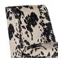 Linon Home Decor Draper Office Chair with Black and White Cow Cushion in Chrome, , large