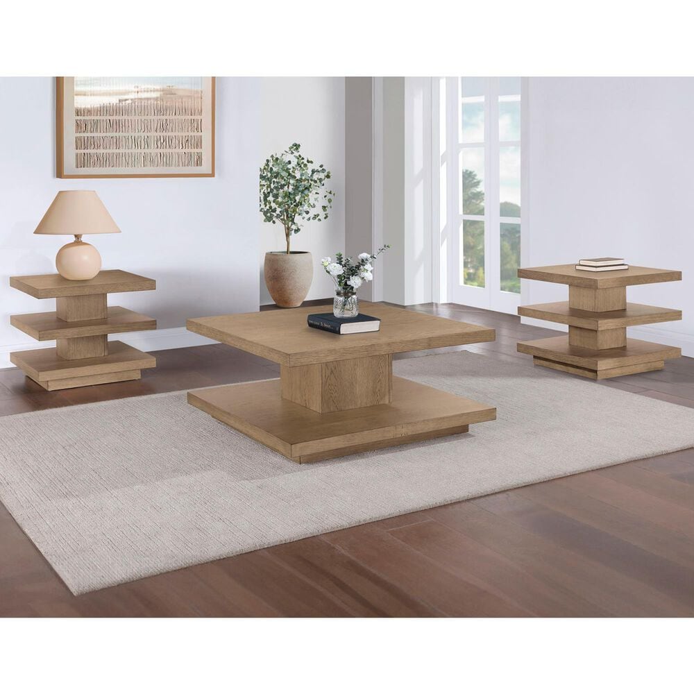 Steve Silver Furniture Canyon Cocktail Table in Weathered Sand, , large