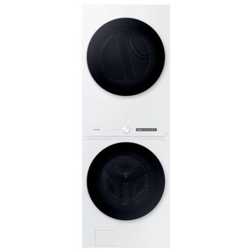 Samsung Bespoke 4.6 Cu. Ft. Washer and 7.6 Cu. Ft. Gas Dryer Stack Laundry in White, , large