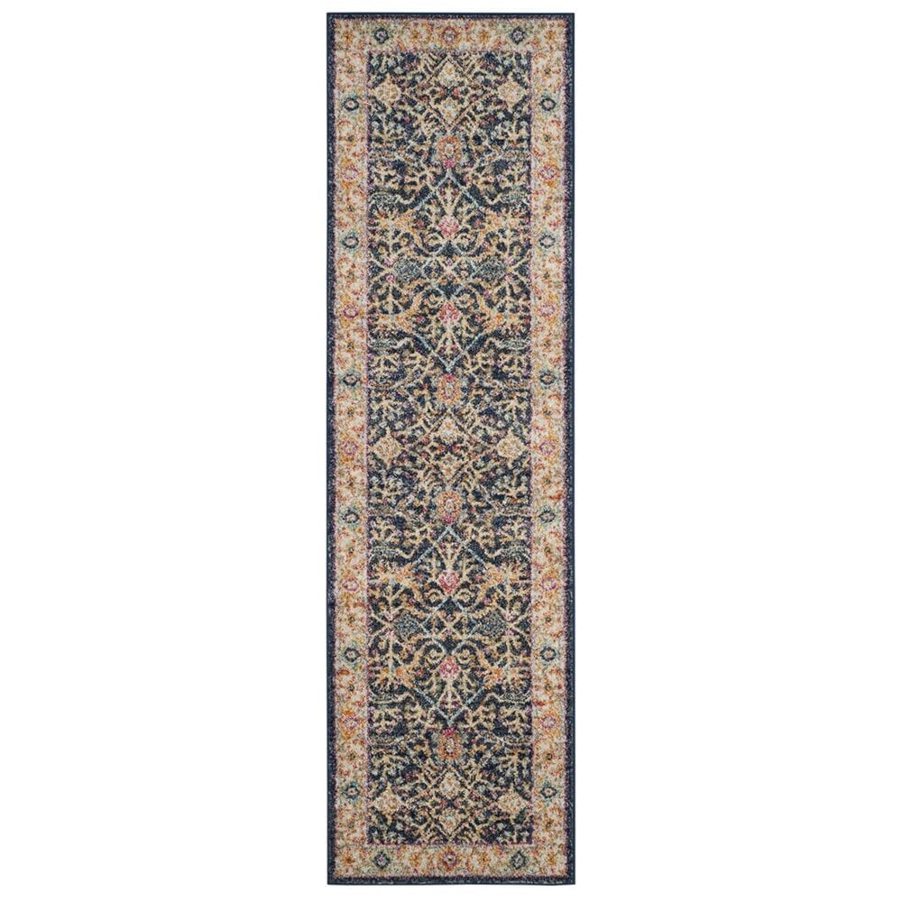 Safavieh Madison MAD612D 2"3" x 8" Navy and Creme Runner, , large