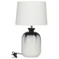 Maple and Jade Glass Rounded Cylinder Table Lamp in White and Black Ombre, , large