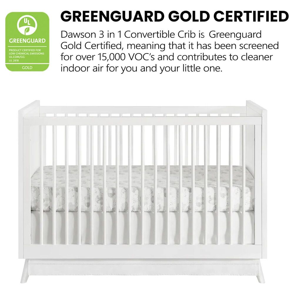 Oxford Baby Dawson 3-In-1 Convertible Crib in White, , large