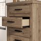 Ashley Oliandon 5-Drawer Chest in Natural Rustic, , large