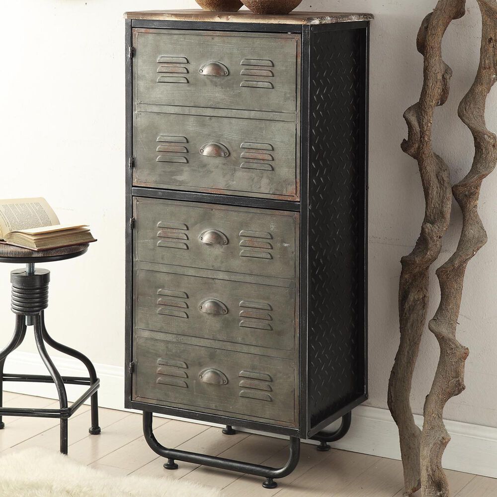 4D Concepts Locker Bookcase in Natural, Black and Grey, , large