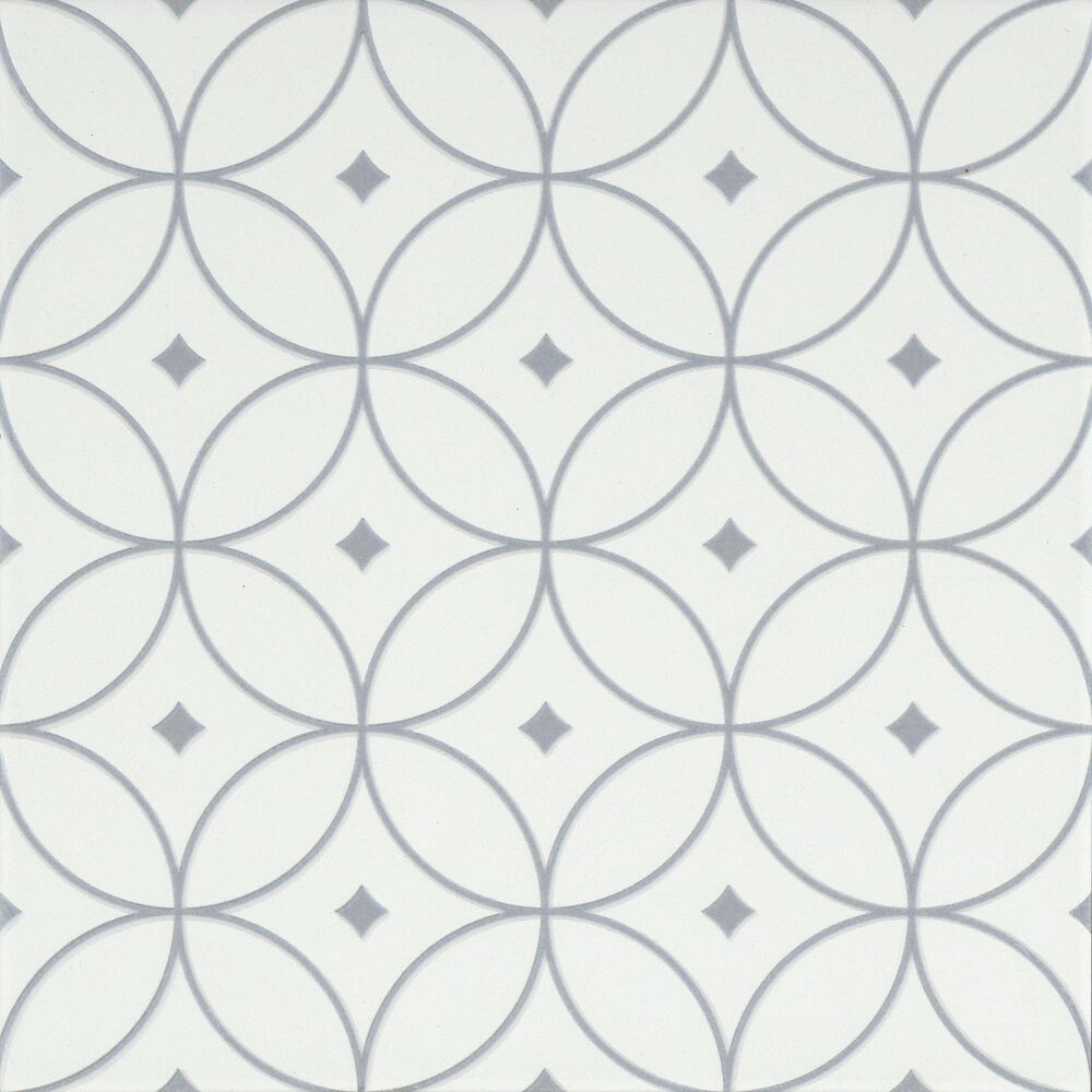 Emser Geometry Atom Gray 10" x 10" Porcelain Tile, , large