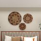 Maple and Jade 28" x 28" Round Wall Decor in Beige and Mocha (Set of 3), , large