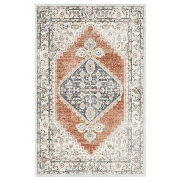 Nourison Astra Machine Washable ASW11 2"2" x 4" Grey and Multicolor Area Rug, , large