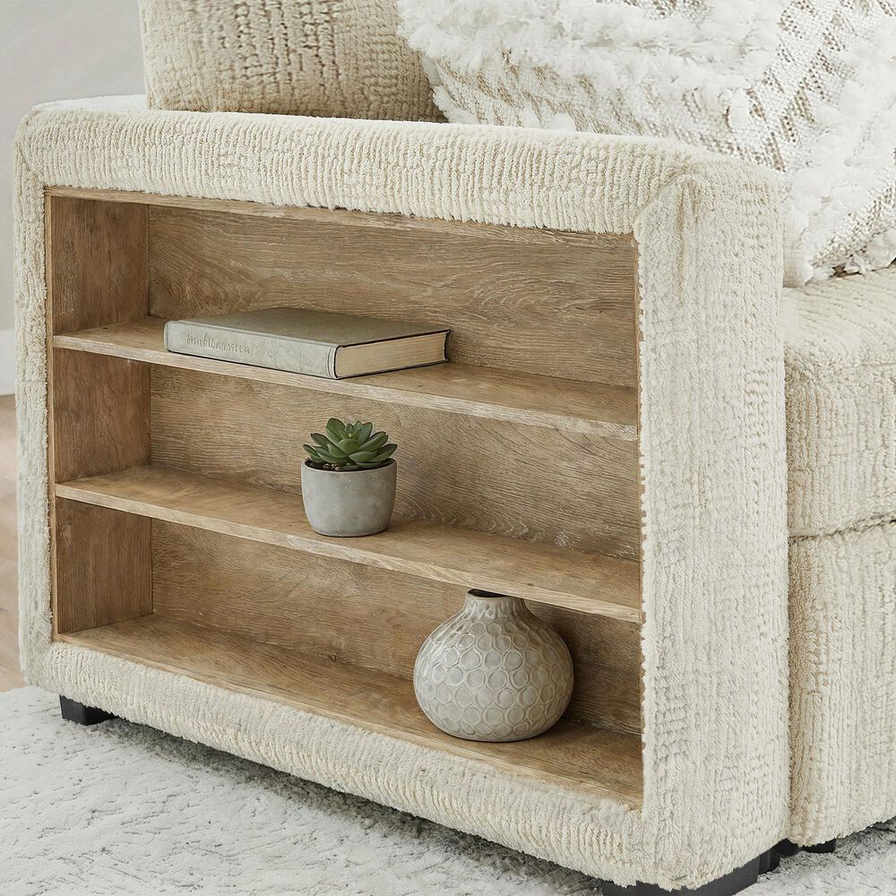 Modern Market Stationary Right Facing Sofa Bed with Bluetooth Speaker in Ivory, , large