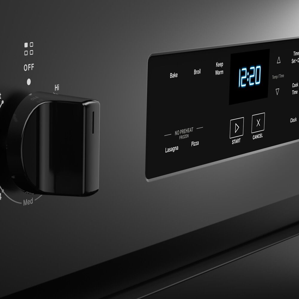 Whirlpool 5.3 Cu. Ft. Electric Range with No Preheat Mode in Black Stainless Steel, , large