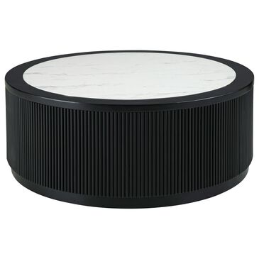 Ashley Grayman Round Coffee Table in Matte Black, , large