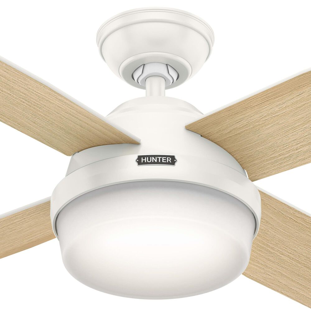 Hunter Dempsey 52&quot; Ceiling Fan with Lights in Fresh White, , large