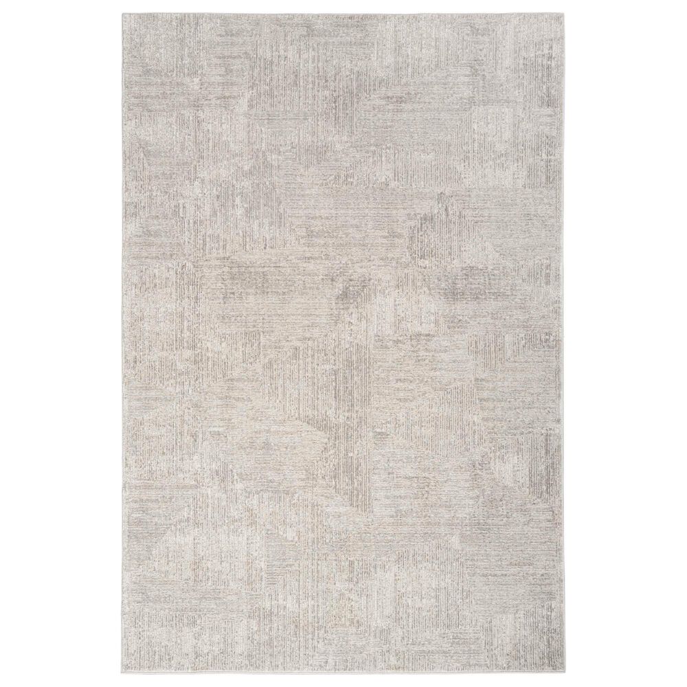 Nourison Irradiant 5"3" x 7"3" Silver Area Rug, , large