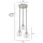 Hunter Maple Park 14" 3-Light Cluster in Brushed Nickel, , large