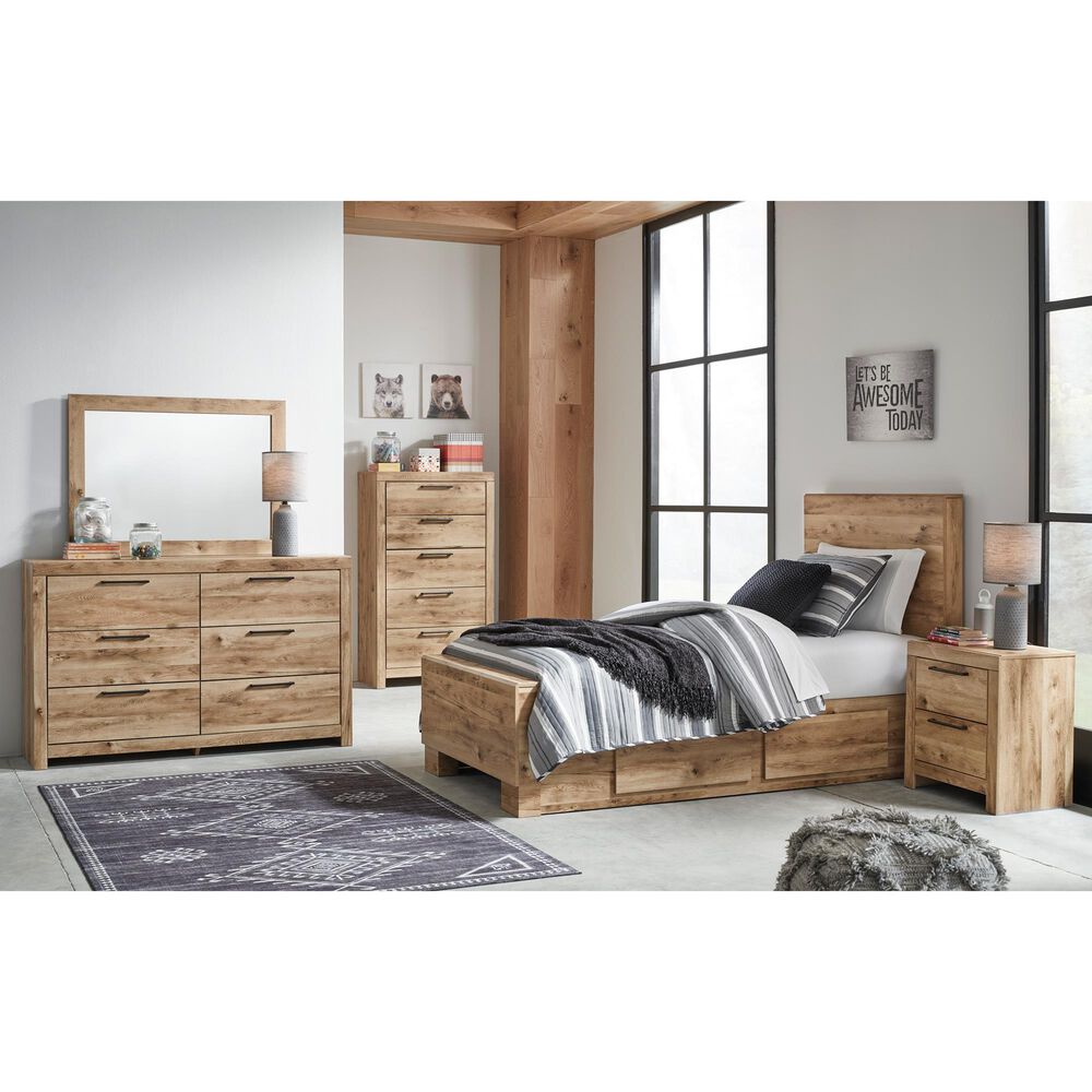 Ashley Hyanna Bedroom Mirror in Golden Rustic, , large