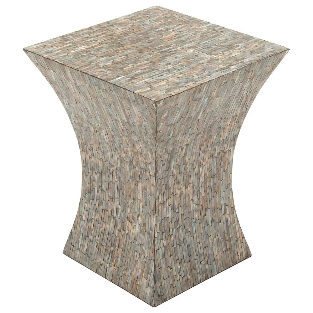 Uma Enterprises 19" Accent Table in Gray and Brown, , large