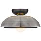 Golden Lighting Crawford 1-Light Flush Mount in Matte Black, , large