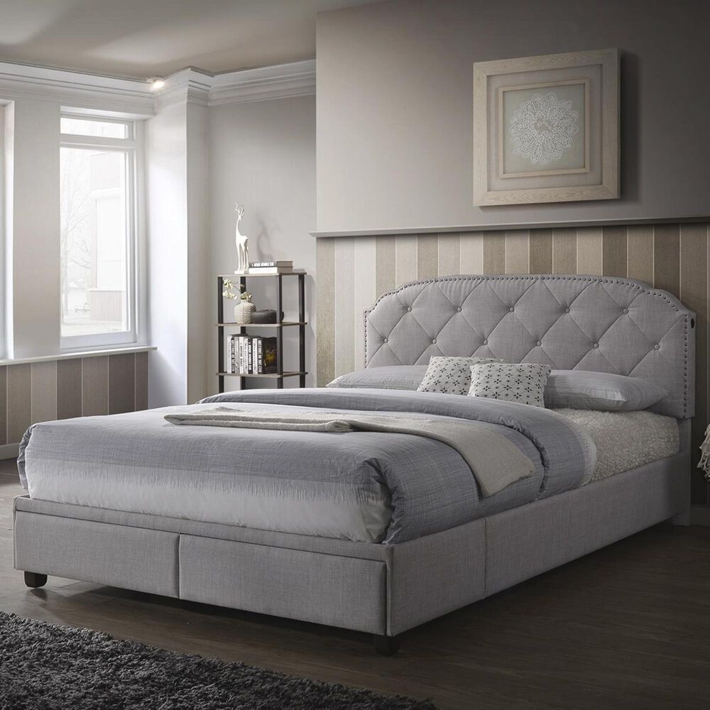 Accentric Approach Benton Queen Storage Bed with USB Charging, , large