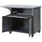 Hearth and Haven Outdoor Kitchen Island Cart with Dual Expandable Stainless Steel Tabletops in Gray, , large