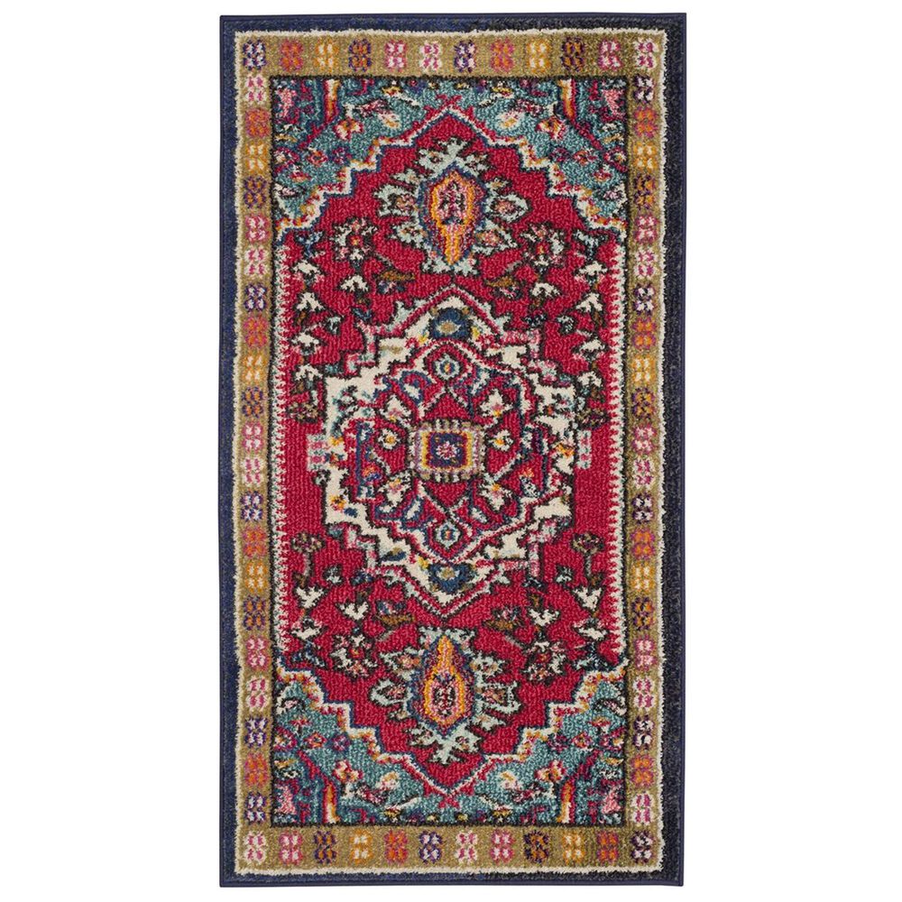 Safavieh Monaco MNC207C-24 2"2" x 4" Red/Turquoise Area Rug, , large