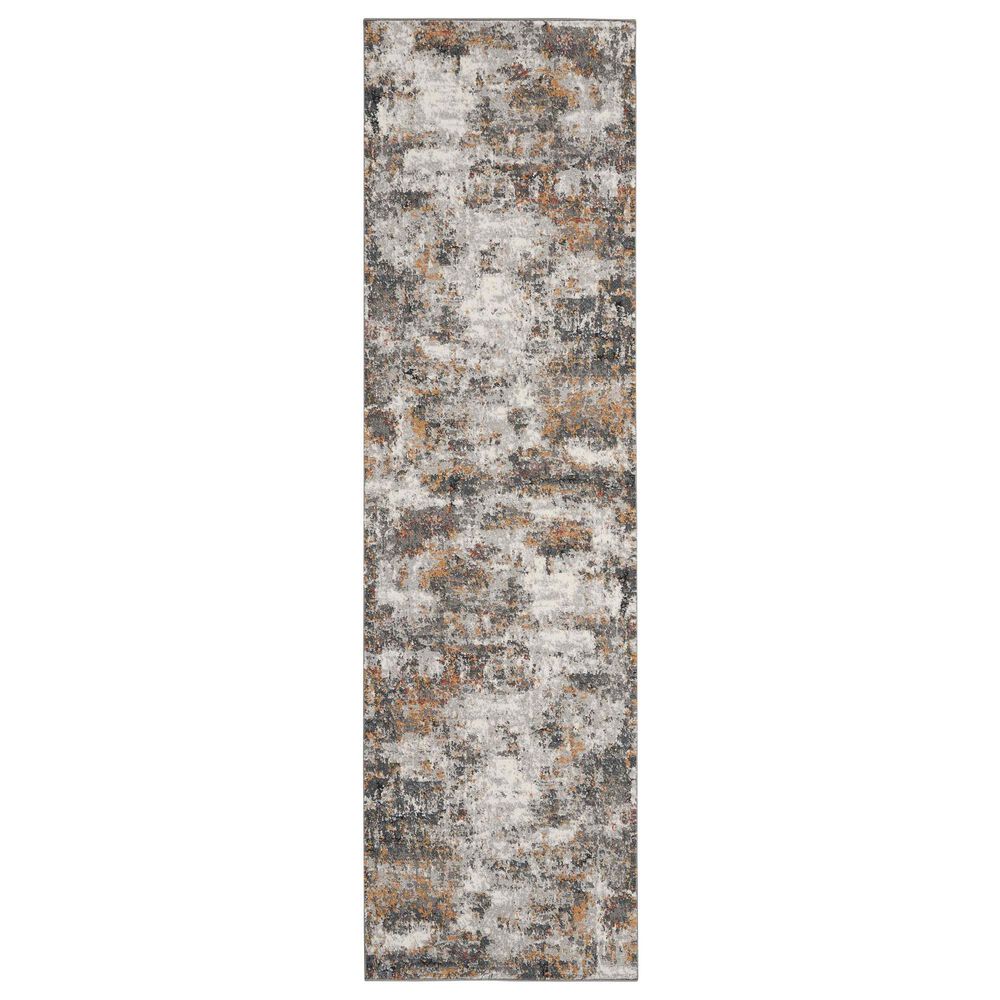 Nourison Tangra 2"2" x 7"6" Grey and Multicolor Runner, , large