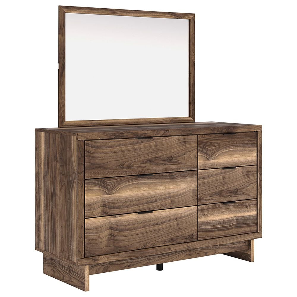 Ashley Chirason 51" 6-Drawer Dresser and Mirror in Brown, , large