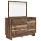 Ashley Chirason 51" 6-Drawer Dresser and Mirror in Brown, , large