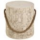 Hearth and Haven Outdoor Side Table with Braided Cord Design in Wood Brown, , large