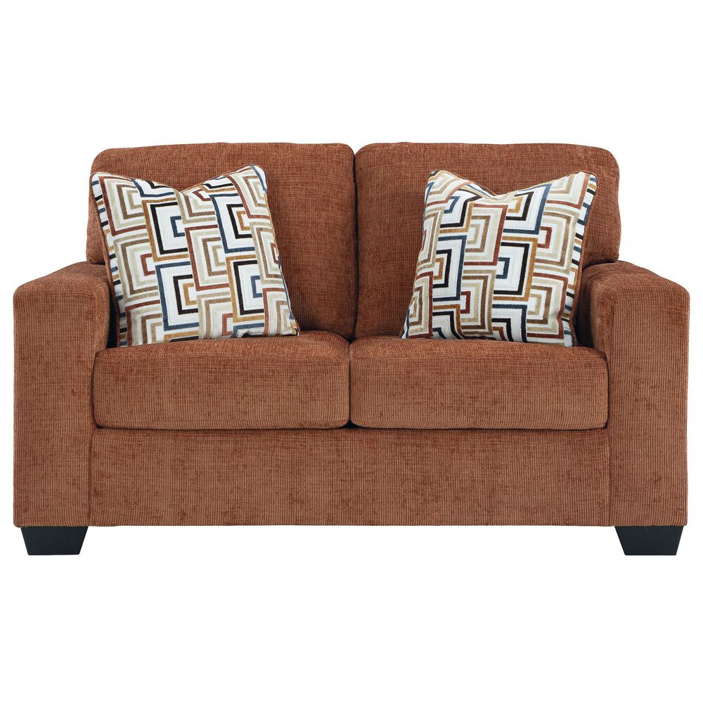 Ashley Aviemore Stationary Loveseat in Spice, , large