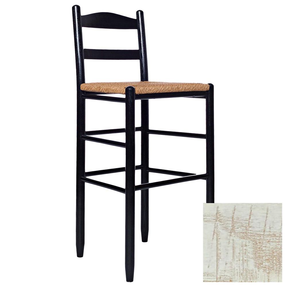 Lakeside Penrose Ladderback Barstool in Woodleaf White, , large