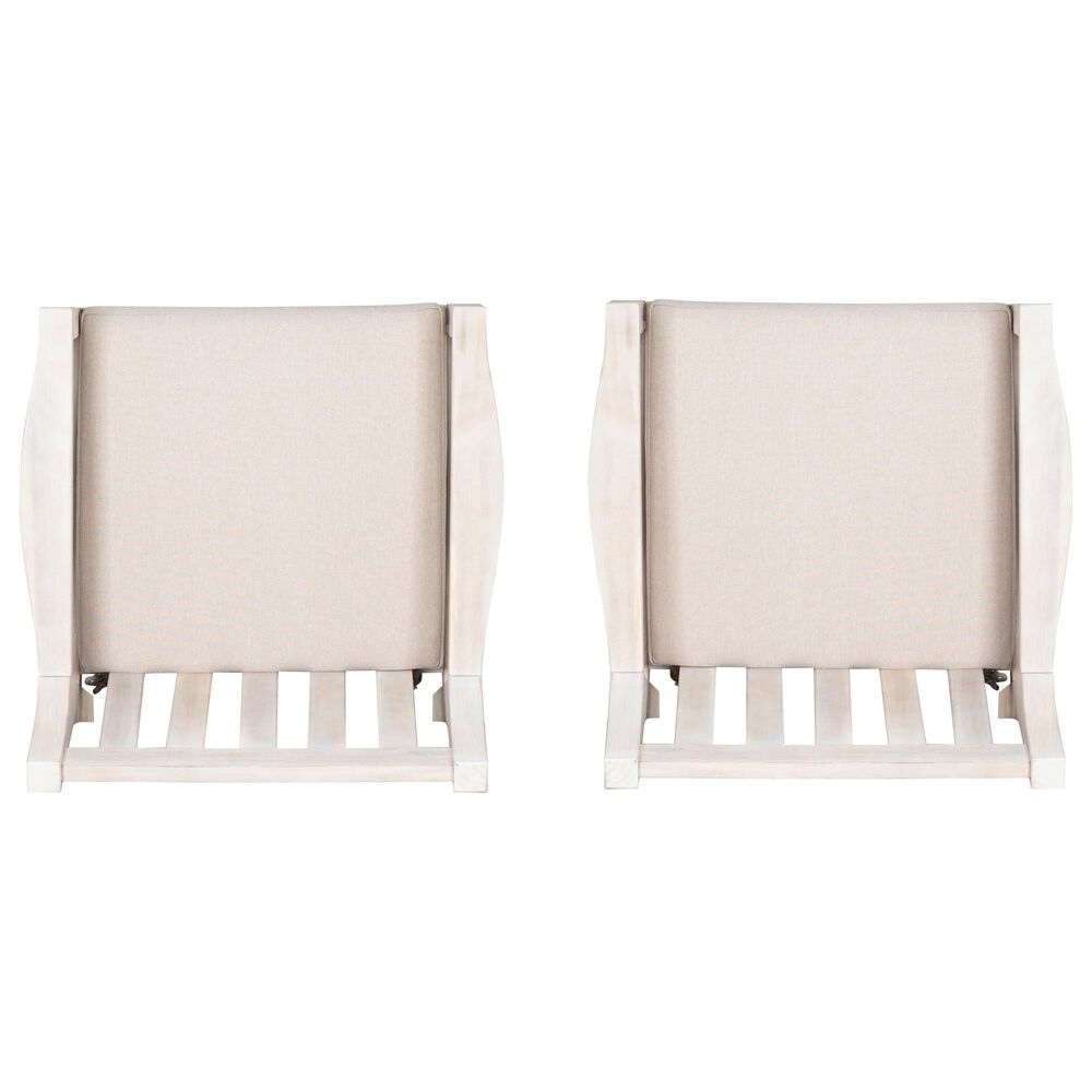 Linon Home Decor Teagon Patio Arm Chair with Beige Cushion in Natural (Set of 2), , large