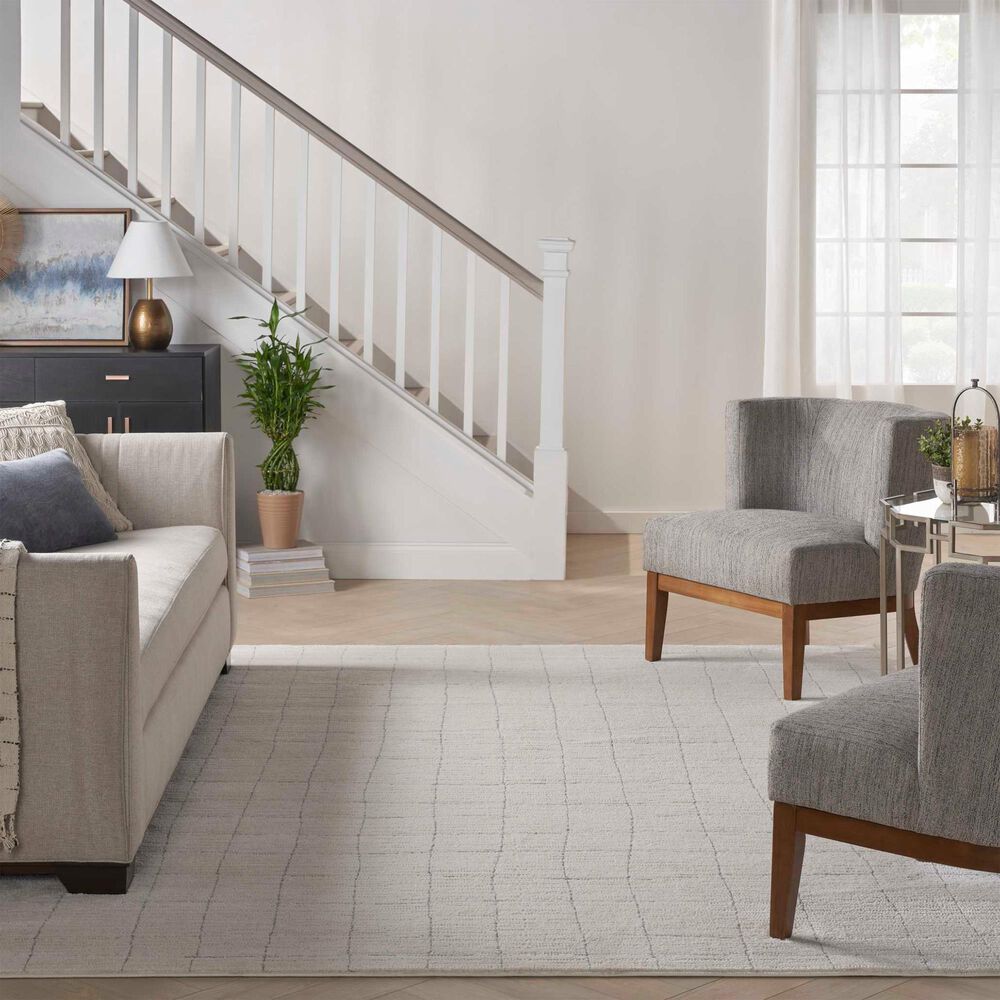 Nourison Andes AND04 9&#39; x 12&#39; Ivory and Grey Area Rug, , large