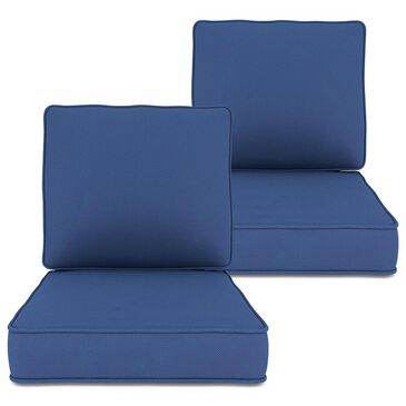 Sunwell Garden 4" Thick Outdoor Cushion Set in Navy (Set of 2), , large