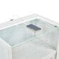 Sasha Lee 1-Drawer Wood and Glass Nightstand with LED Lighting in Brushed White, , large