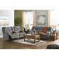 Benchcraft Coombs Double Power Reclining Loveseat with Console in Charcoal, , large