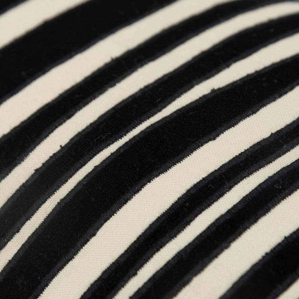 Rizzy Home 14&quot; x 26&quot; Abstract Down Filled Lumbar Pillow in Black and Natural, , large