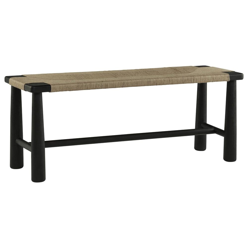 Ashley Acerman Accent Bench in Black and Natural, , large
