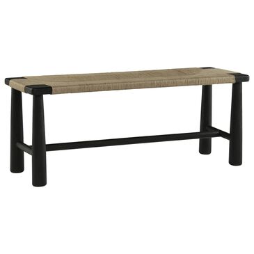 Ashley Acerman Accent Bench in Black and Natural, , large