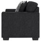 Ashley Jasmine Peaks Stationary Loveseat in Coal, , large