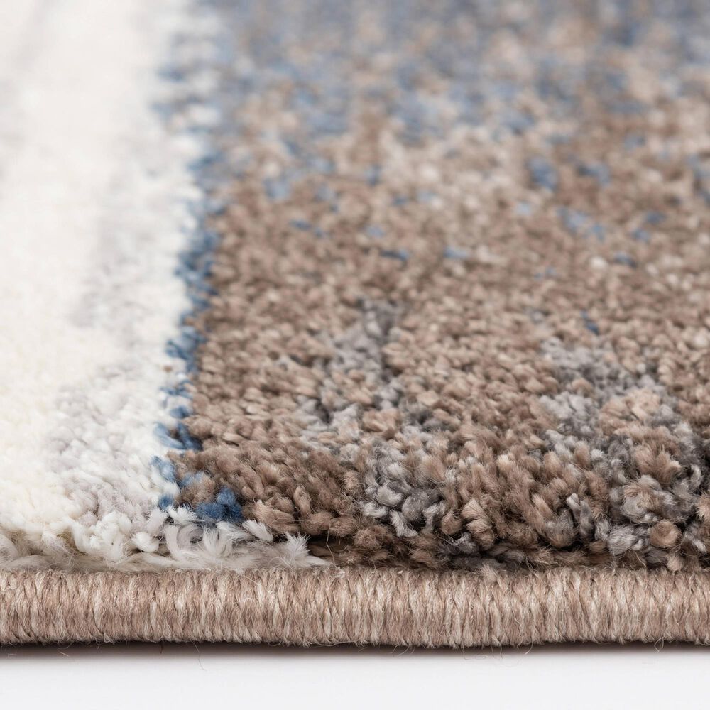 Central Oriental Structures Torrent Quti 7&#39;10&quot; x 9&#39;10&quot; Cloud and Parchment Area Rug, , large