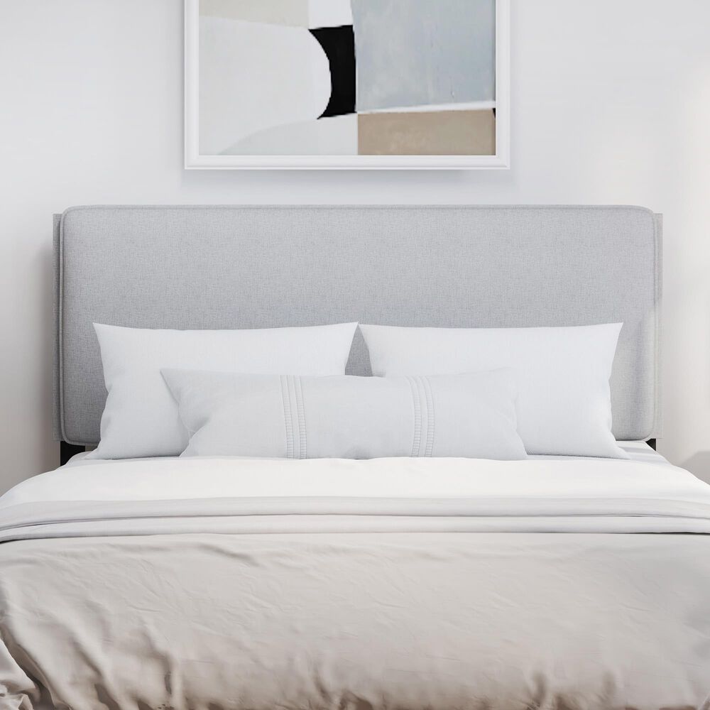 The Monday Company Emslie Upholstered Full Queen Headboard in Gray, , large
