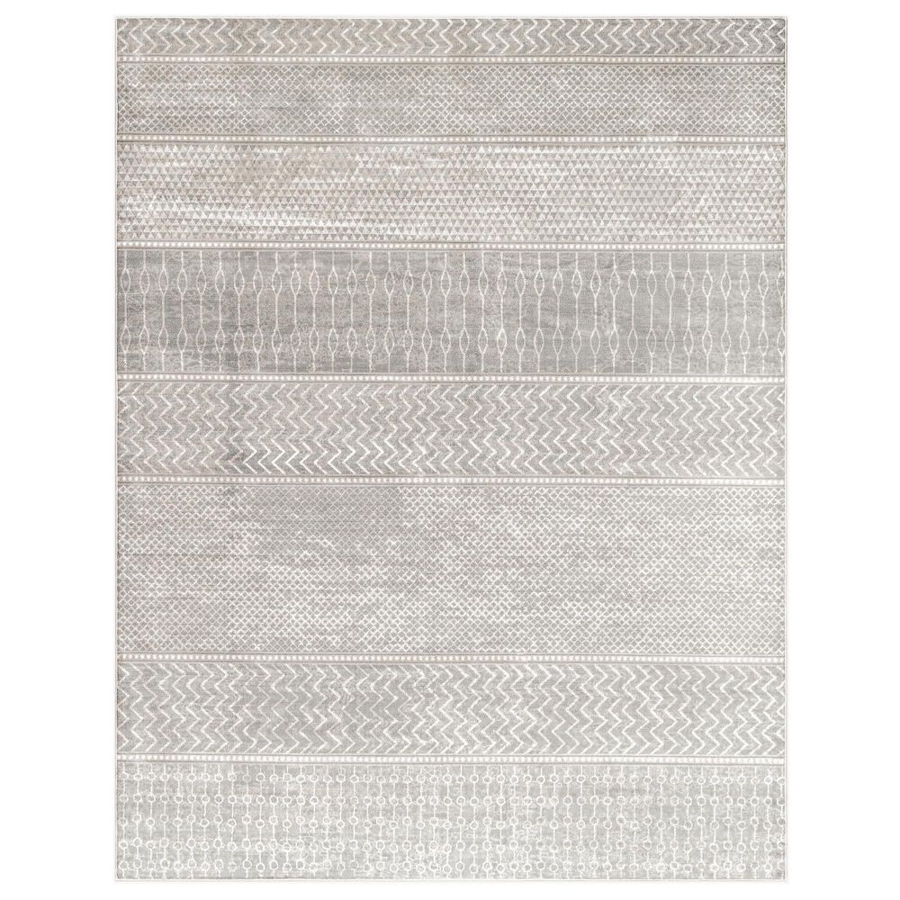 Surya Monaco MOC-2304 8"10" x 12"4" Silver Gray and Ivory Area Rug, , large