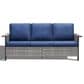 Sunwell Garden 5-Piece Patio Chat Set with Two Stationary Chairs in Navy, , large