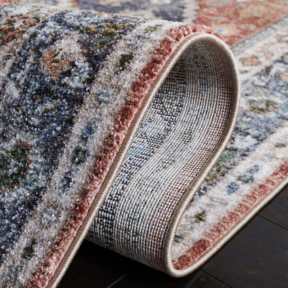 Safavieh Jasmine 2&#39;2&quot; x 9&#39; Rust and Navy Runner, , large