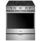 Whirlpool 5.8 Cu. Ft. Handle Slide-in Gas Range in Fingerprint Resistant Stainless Steel, , large