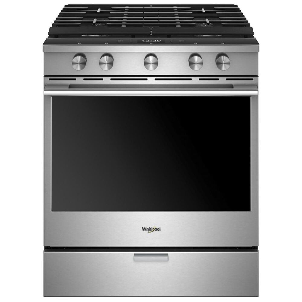 Whirlpool 5.8 Cu. Ft. Handle Slide-in Gas Range in Fingerprint Resistant Stainless Steel, , large