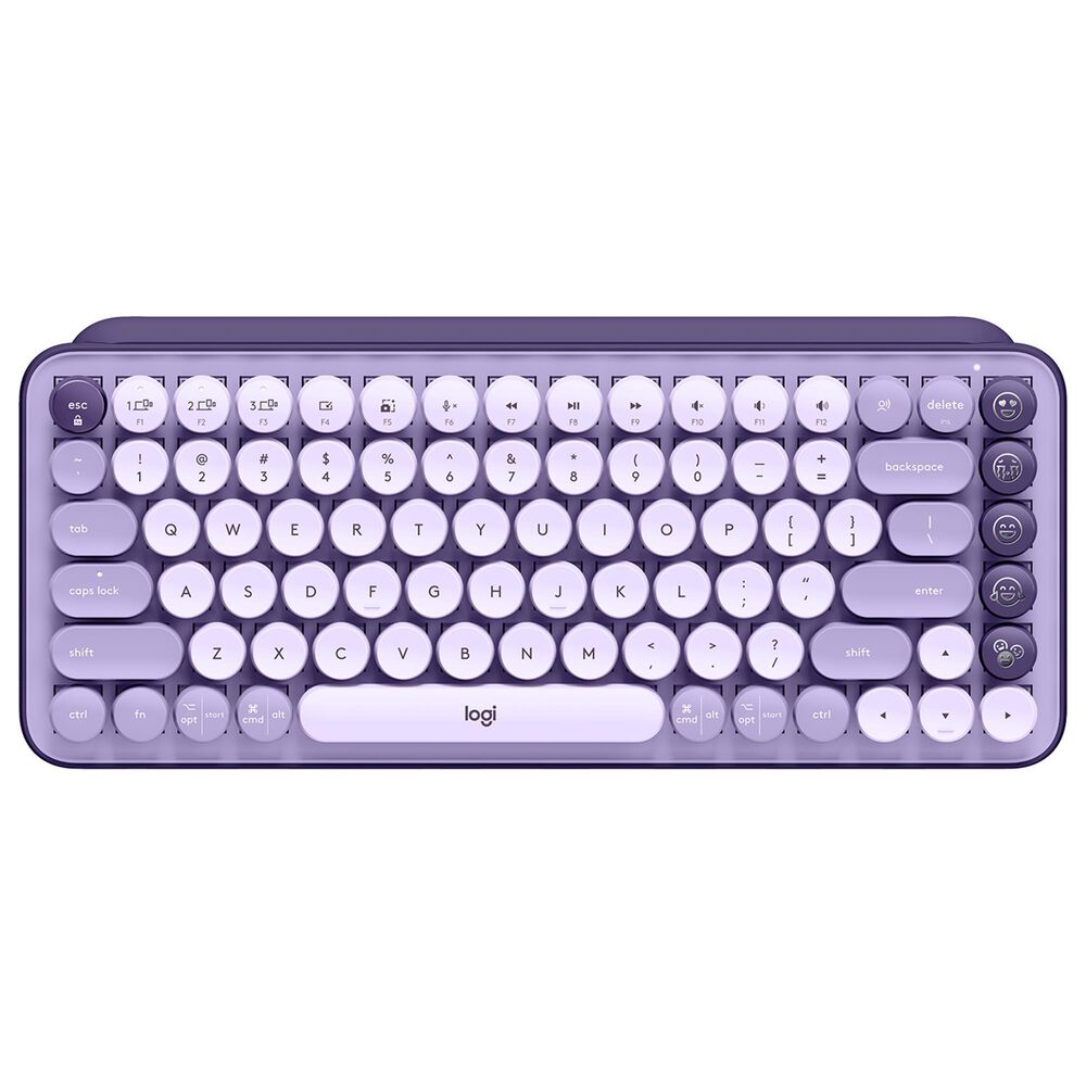 Logitech POP Keys Mechanical Wireless Keyboard with Customizable Emoji Keys in Cosmos, , large