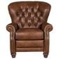 Smith Brothers Pressback Recliner with Shagbark Legs in Brown, , large