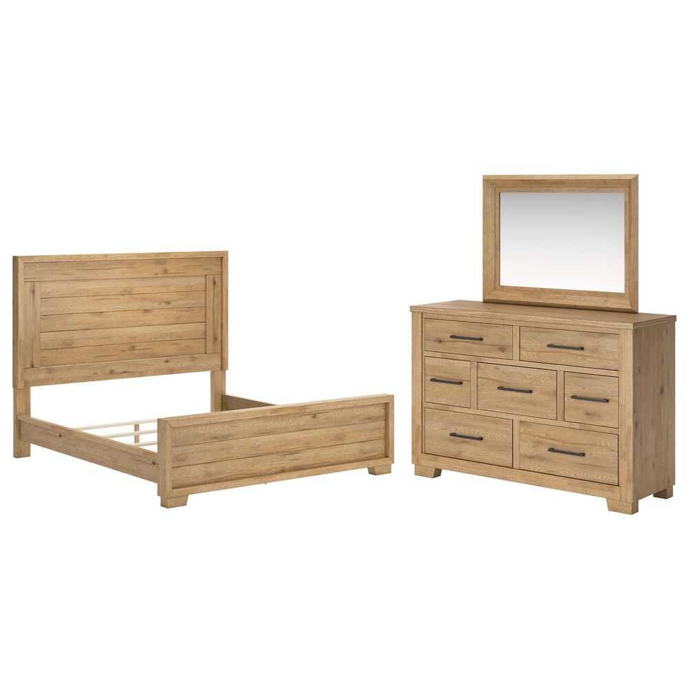 Ashley Galliden 3-Piece King Bedroom Set in Light Brown, , large