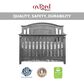 Oxford Village Willowbrook 3- Piece Nursery Set with 4 -In -1 Convertible Crib, Dresser and Changer Top in Graphite Gray, , large
